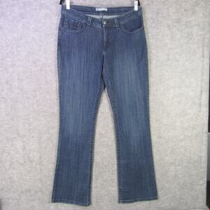 Lee Slender Secret Jeans Womens 14 Blue Stretch Bootcut Fleur-de-Lis Pockets